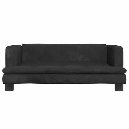 Lettino per Cani Nero 80x45x30 cm in Velluto