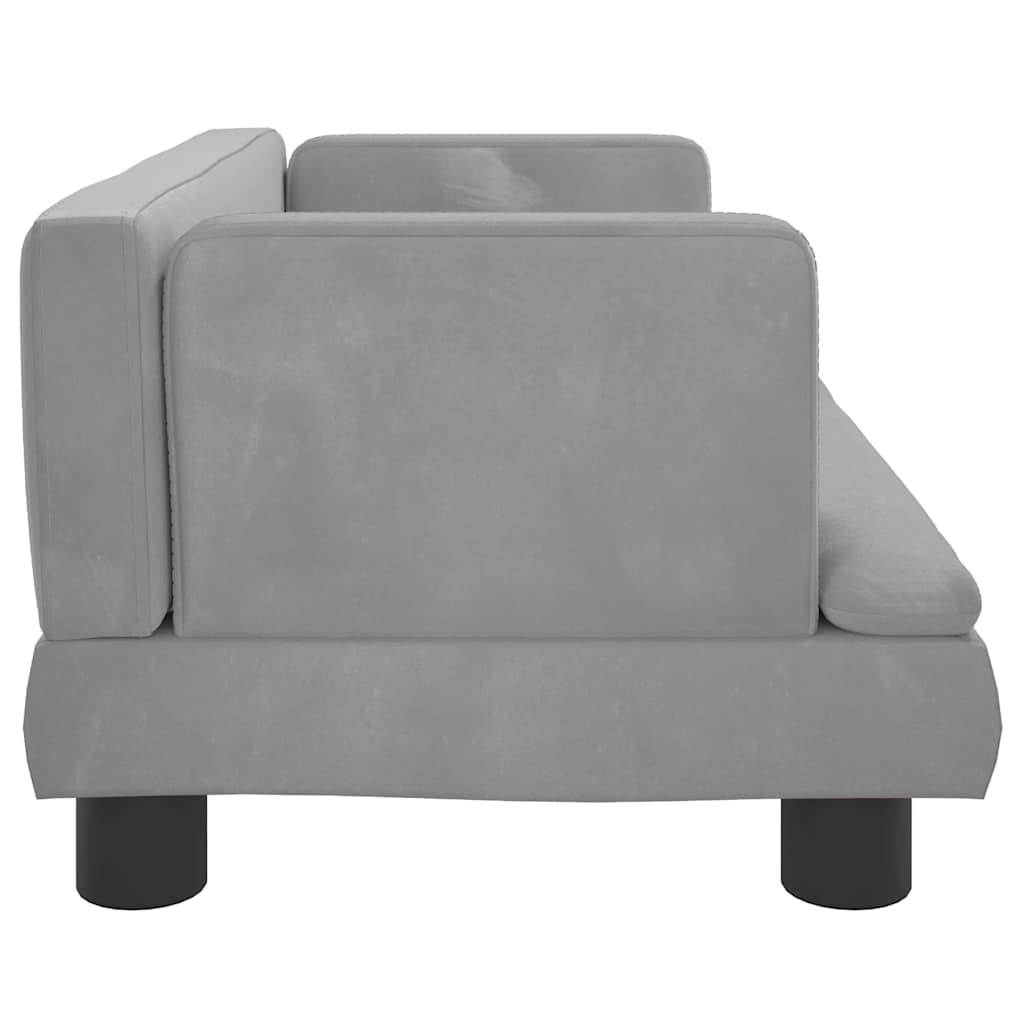 Lettino per Cani Grigio Chiaro 60x40x30 cm in Velluto