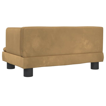 Lettino per Cani Marrone 60x40x30 cm in Velluto