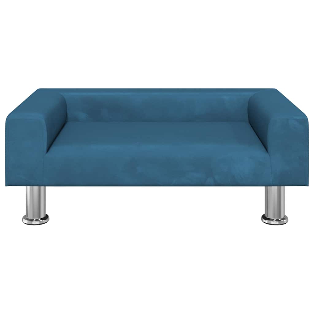 Lettino per Cani Blu 70x45x26,5 cm in Velluto