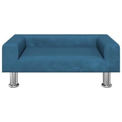 Lettino per Cani Blu 70x45x26,5 cm in Velluto