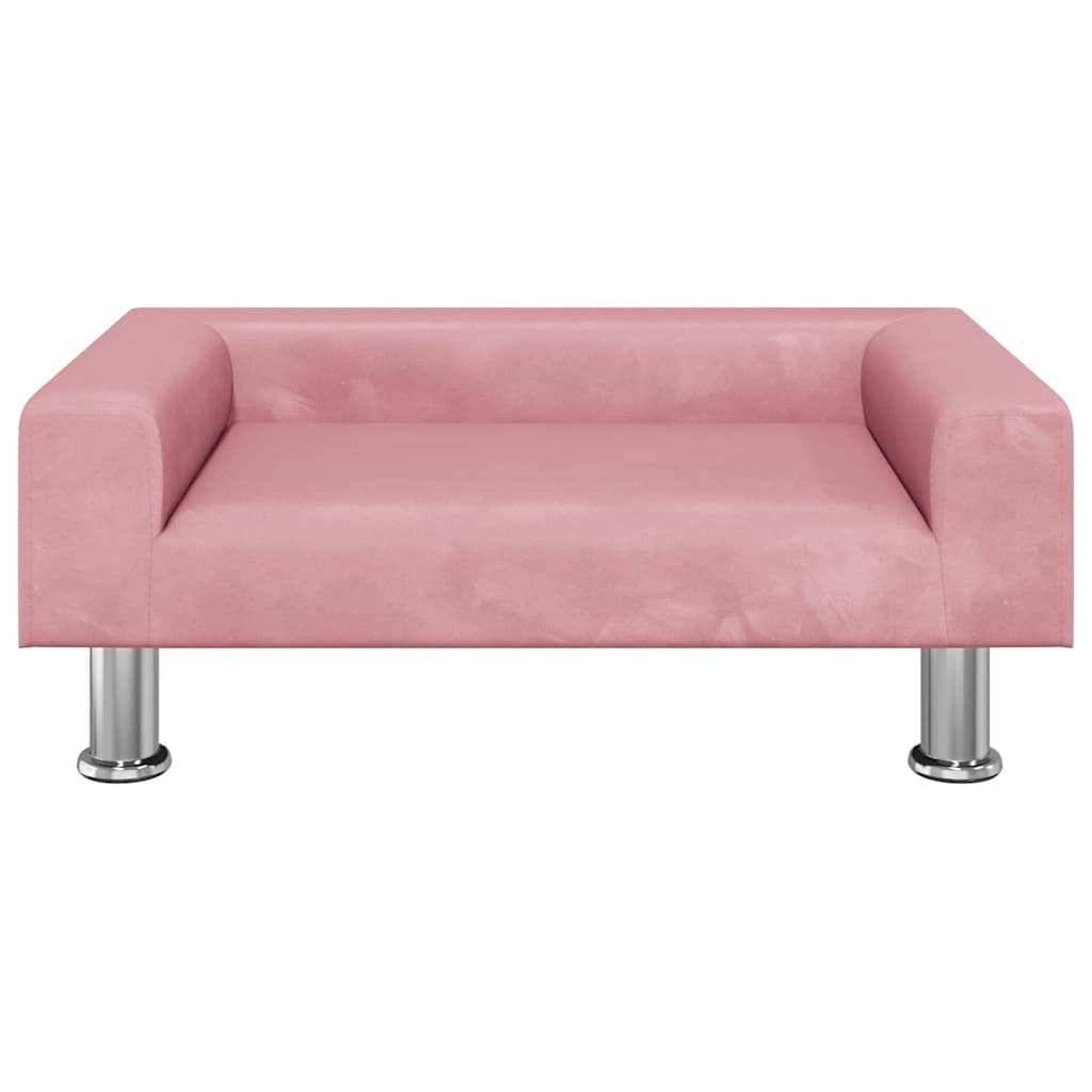 Lettino per Cani Rosa 70x45x26,5 cm in Velluto