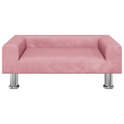 Lettino per Cani Rosa 70x45x26,5 cm in Velluto