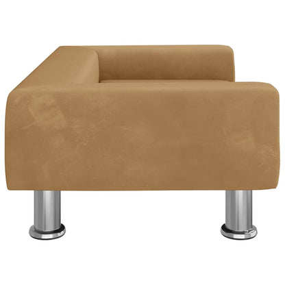 Lettino per Cani Marrone 70x45x26,5 cm in Velluto
