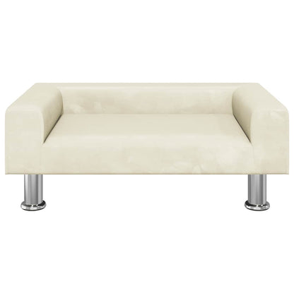 Lettino per Cani Crema 70x45x26,5 cm in Velluto