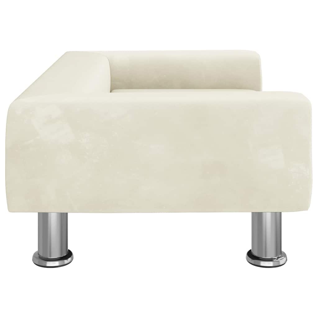 Lettino per Cani Crema 70x45x26,5 cm in Velluto