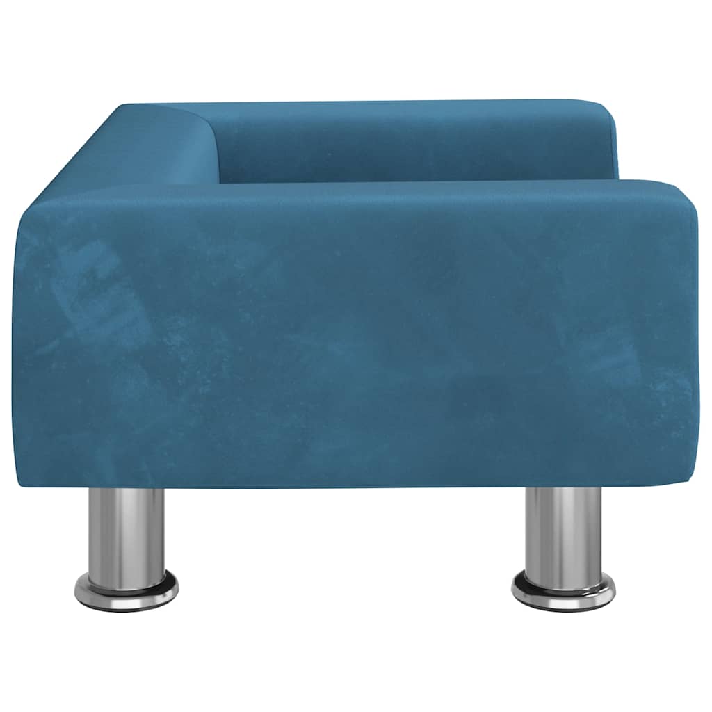 Lettino per Cani Blu 50x40x26,5 cm in Velluto