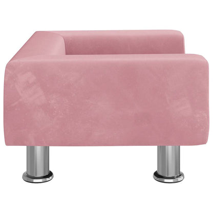 Lettino per Cani Rosa 50x40x26,5 cm in Velluto