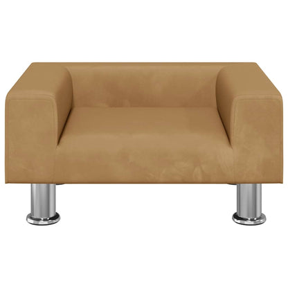 Lettino per Cani Marrone 50x40x26,5 cm in Velluto
