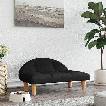 Lettino per Cani Nero 70x52x30 cm in Tessuto