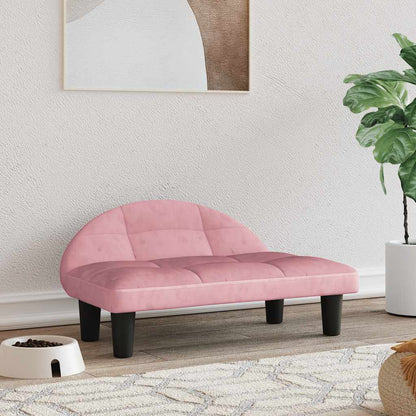 Lettino per Cani Rosa 70x52x30 cm in Velluto