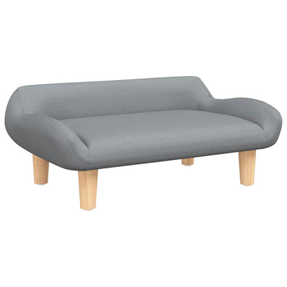 Lettino per Cani Grigio Chiaro 70x40x24 cm in Tessuto