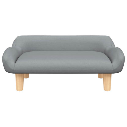 Lettino per Cani Grigio Chiaro 70x40x24 cm in Tessuto