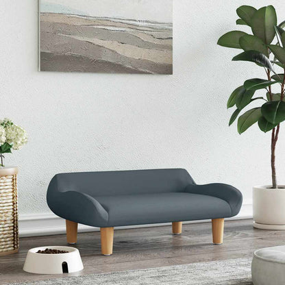 Lettino per Cani Grigio Scuro 70x40x24 cm in Tessuto