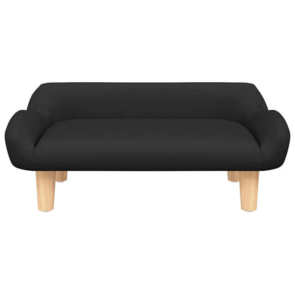 Lettino per Cani Nero 70x40x24 cm in Tessuto