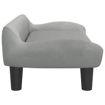 Lettino per Cani Grigio Chiaro 70x40x24 cm in Velluto