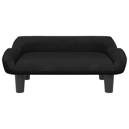 Lettino per Cani Nero 70x40x24 cm in Velluto