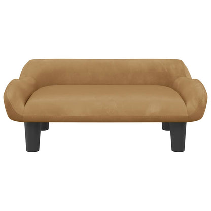 Lettino per Cani Marrone 70x40x24 cm in Velluto