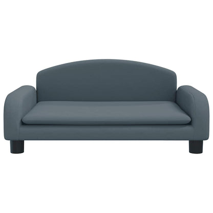 Lettino per Cani Grigio Scuro 70x45x30 cm in Tessuto