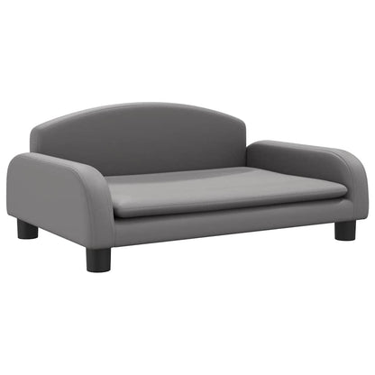 Lettino per Cani Grigio 70x45x30 cm in Similpelle