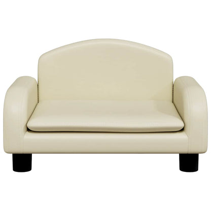 Lettino per Cani Crema 50x40x30 cm in Similpelle