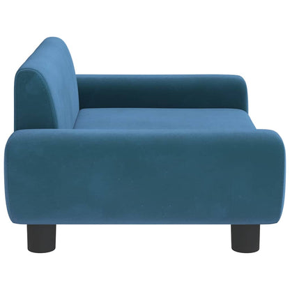 Lettino per Cani Blu 70x45x33 cm in Velluto
