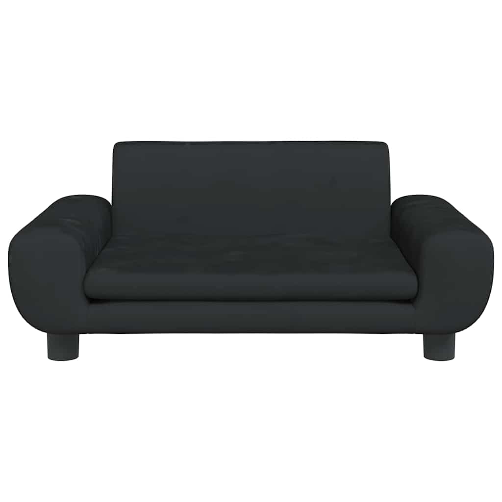 Lettino per Cani Nero 70x45x33 cm in Velluto