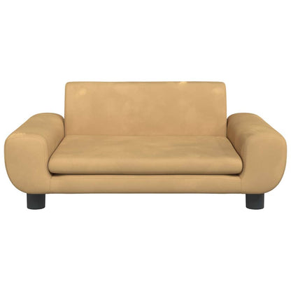 Lettino per Cani Marrone 70x45x33 cm in Velluto