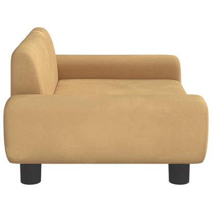 Lettino per Cani Marrone 70x45x33 cm in Velluto