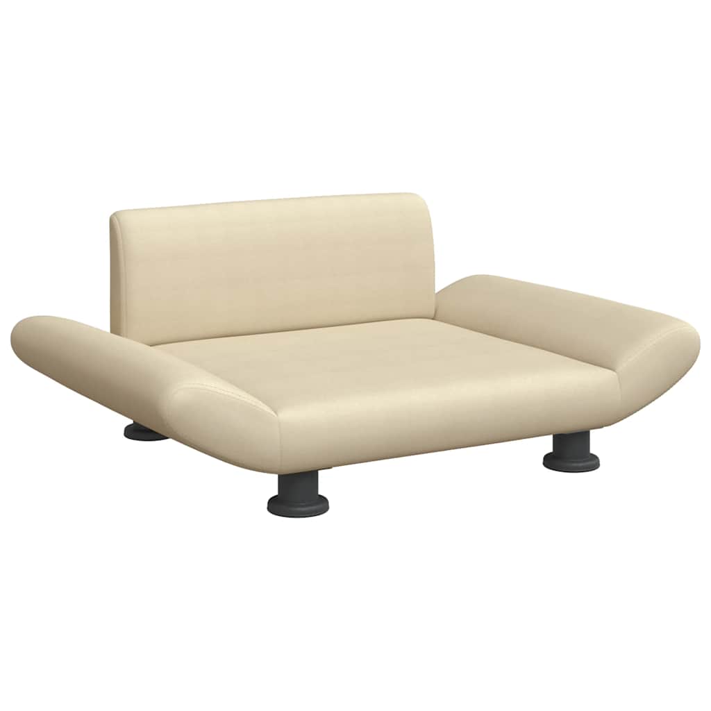 Lettino per Cani Crema 70x45x28 cm in Tessuto