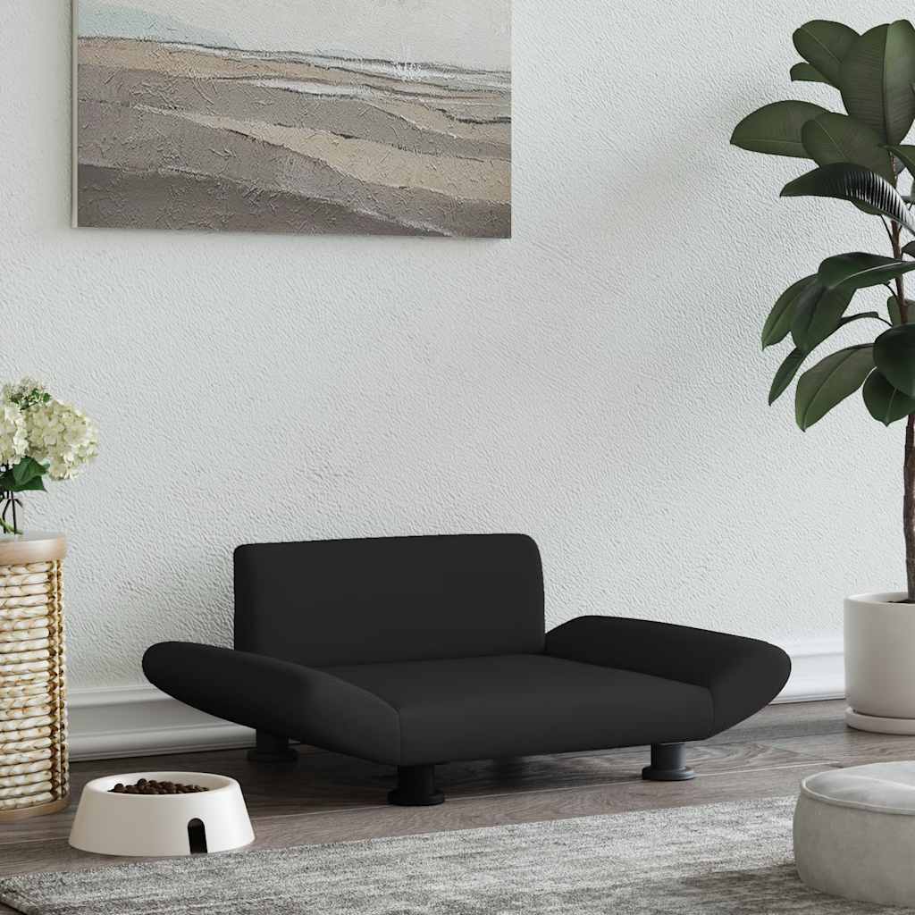 Lettino per Cani Nero 70x45x28 cm in Tessuto