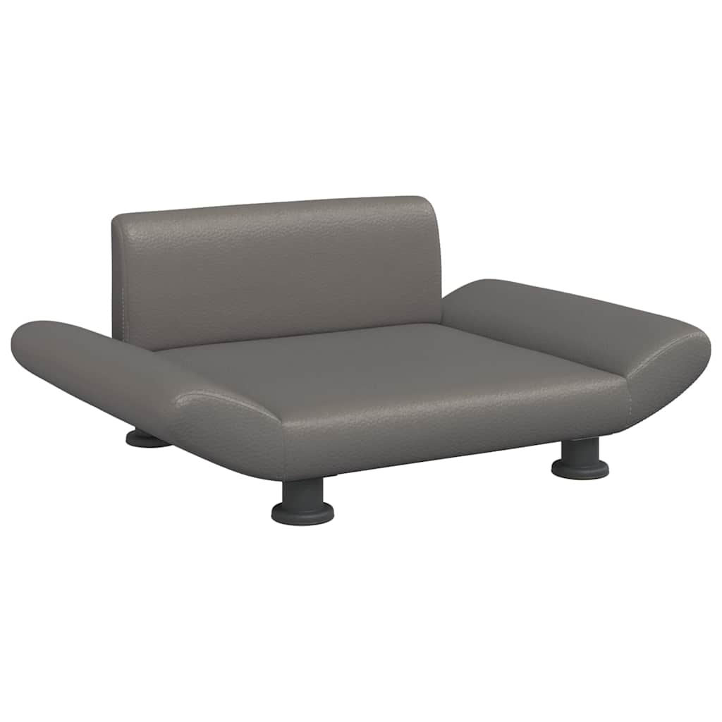 Lettino per Cani Grigio 70x45x28 cm in Similpelle