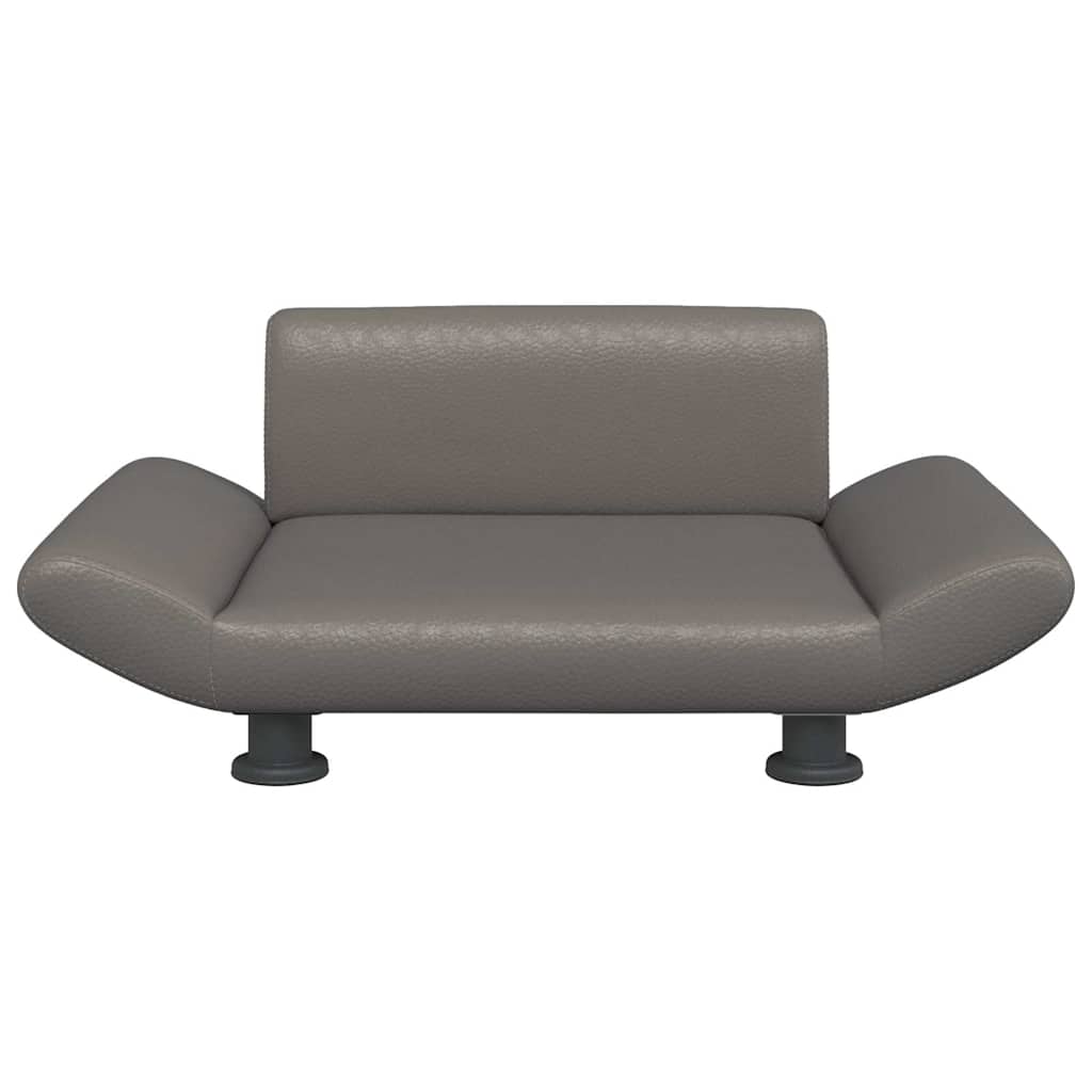 Lettino per Cani Grigio 70x45x28 cm in Similpelle