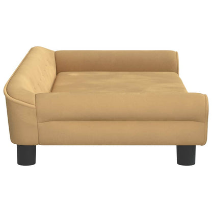 Lettino per Cani Marrone 100x50x21 cm in Velluto