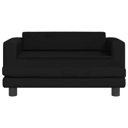 Lettino per Cani con Estensione Nero 100x50x30 cm in Velluto