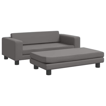 Lettino per Cani con Estensione Grigio 100x50x30 cm Similpelle