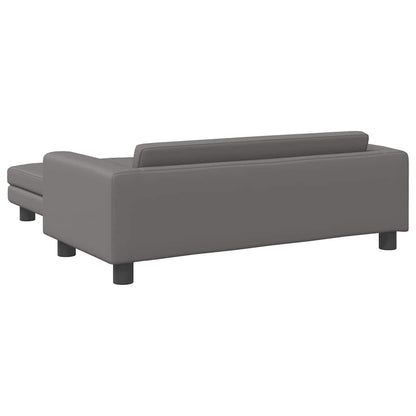 Lettino per Cani con Estensione Grigio 100x50x30 cm Similpelle