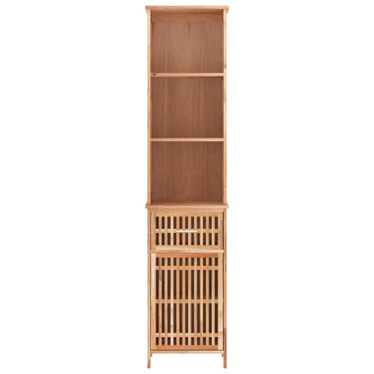Armadietto da Bagno 42x29x182 cm in Legno Massello di Noce