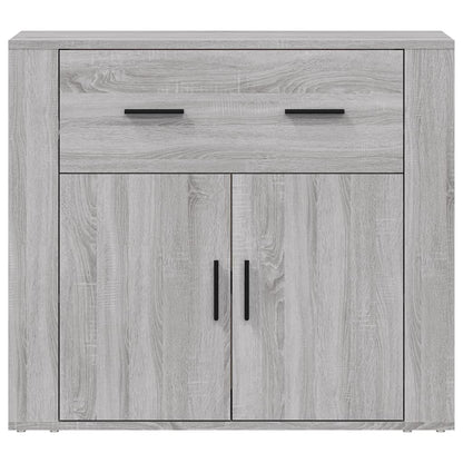 Credenza Grigio Sonoma 80x33x70 cm in Legno Multistrato