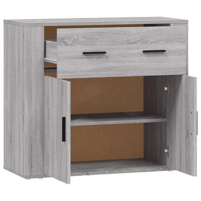 Credenza Grigio Sonoma 80x33x70 cm in Legno Multistrato