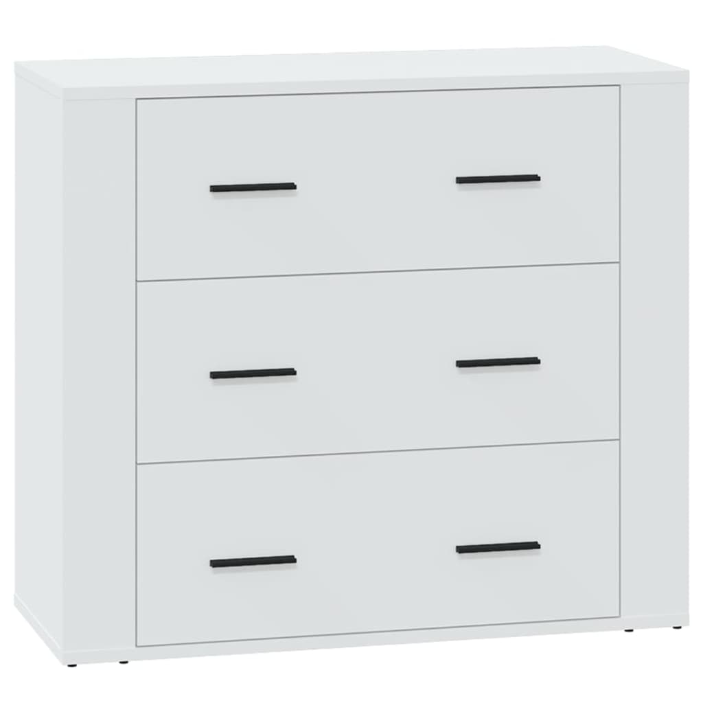 Credenza Bianca 80x33x70 cm in Legno Multistrato