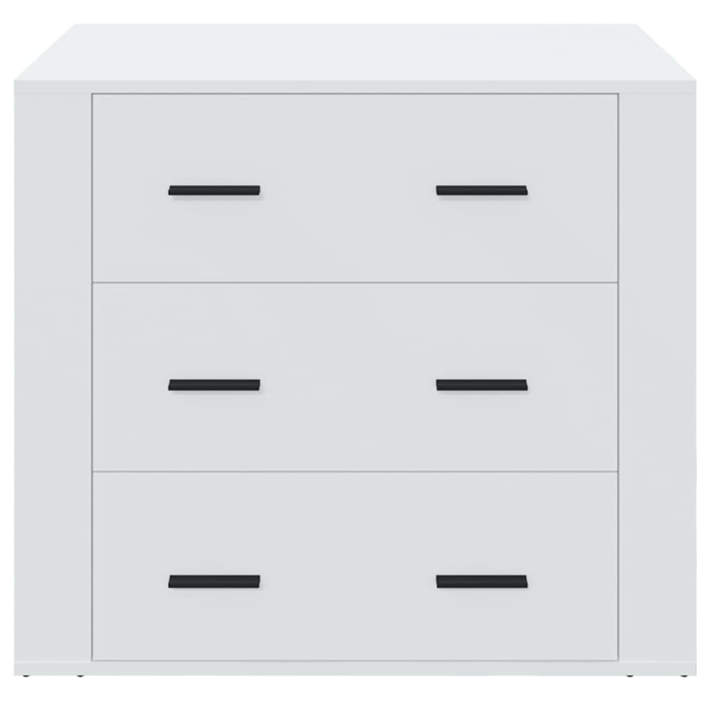 Credenza Bianca 80x33x70 cm in Legno Multistrato