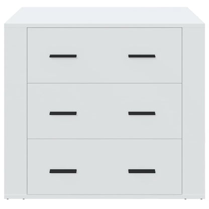 Credenza Bianca 80x33x70 cm in Legno Multistrato