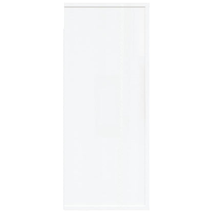 Armadietto a Muro Bianco Lucido 80x33x80 cm Legno Multistrato