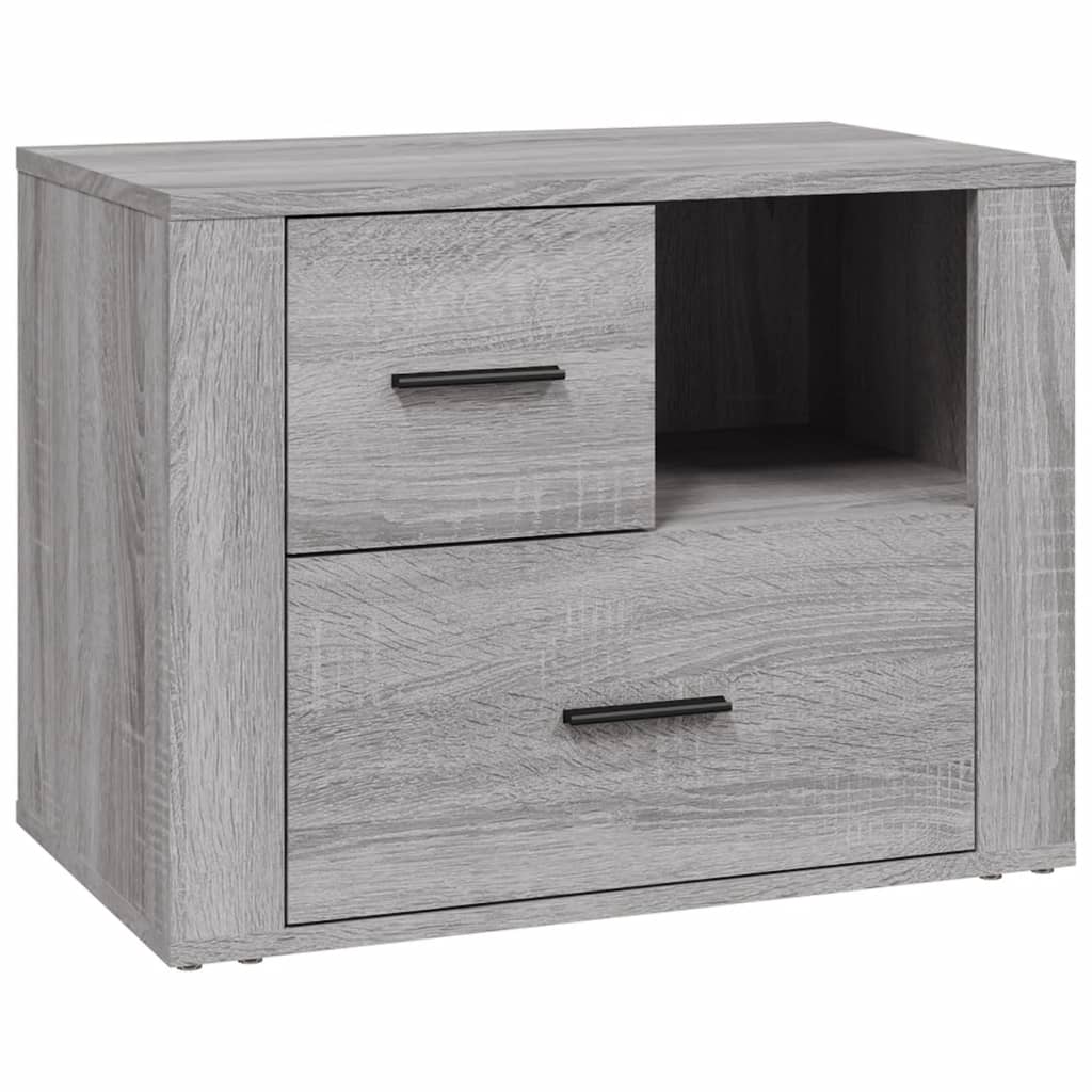 Comodino Grigio Sonoma 60x36x45 cm in Legno Multistrato