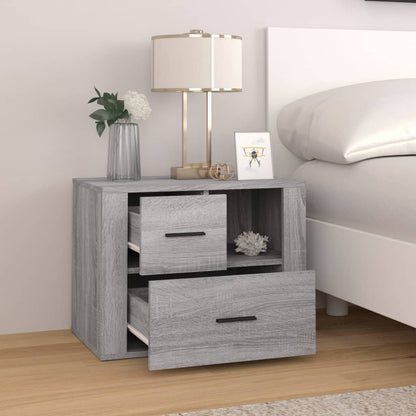 Comodino Grigio Sonoma 60x36x45 cm in Legno Multistrato