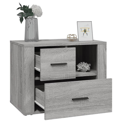 Comodino Grigio Sonoma 60x36x45 cm in Legno Multistrato