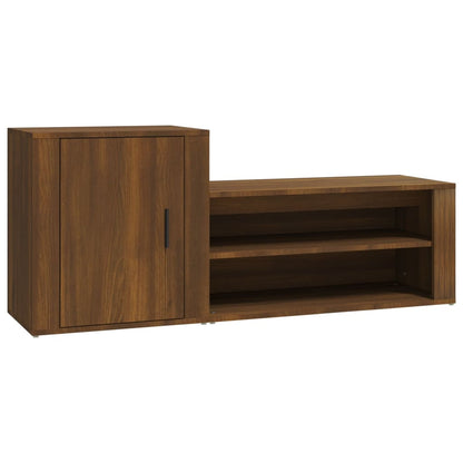 Scarpiera Rovere Marrone 130x35x54 cm in Legno Multistrato