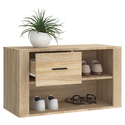 Scarpiera Rovere Sonoma 80x35x45 cm in Legno Multistrato