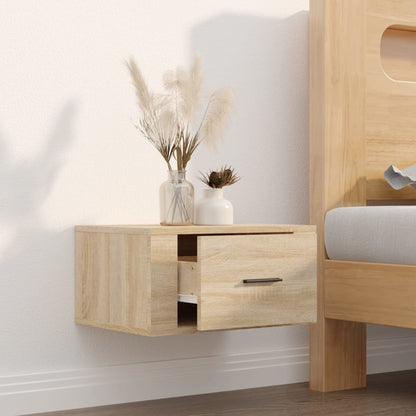 Comodino a Muro Rovere Sonoma 50x36x25 cm